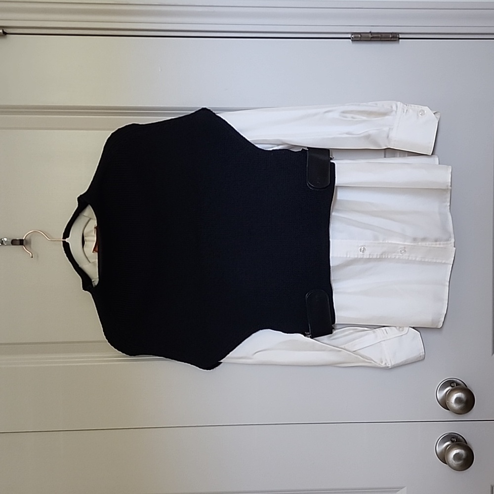 Cropped Wool blend Knitted Sweater Vest